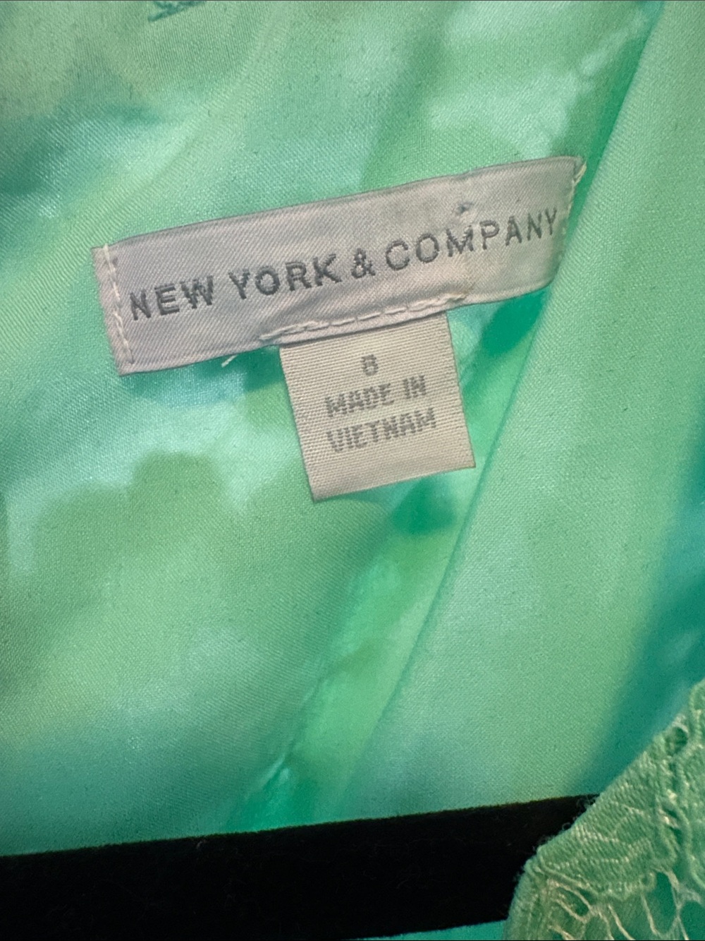 New York & Company Mint Green and White Lace Midi Dress - Picture 2 of 6